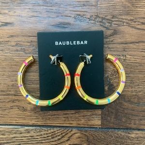 Baublebar gold & rainbow hoops